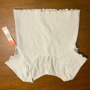 White ribbed crop top small new with tags